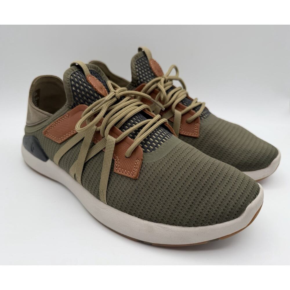 OluKai Olive Green and Brown Men's Sneakers